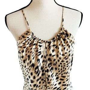 Vintage Private Luxuries Cheetah Animal Print Slip Nightie Lingerie